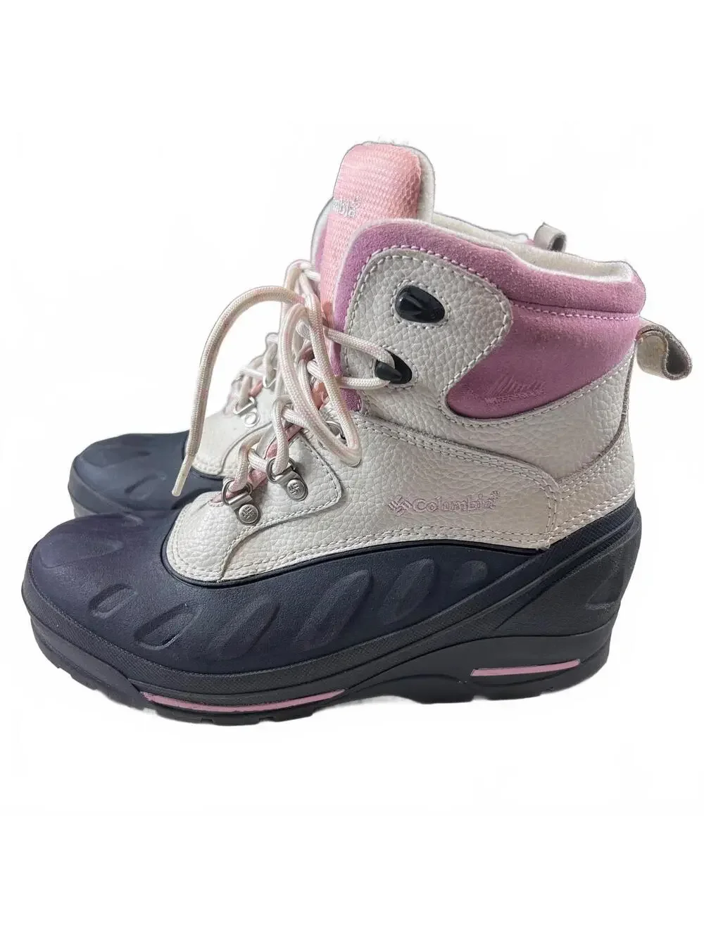 Columbia Bugabootoo Pink Cream Waterproof Winter Hiking Boots | Gorpcore Size W7